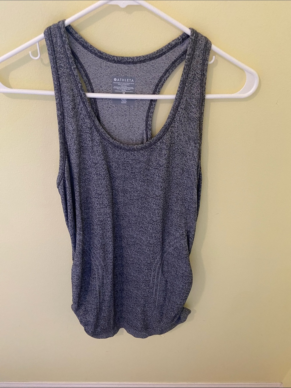 Athleta Heathered Charcoal Racerback Tank Top